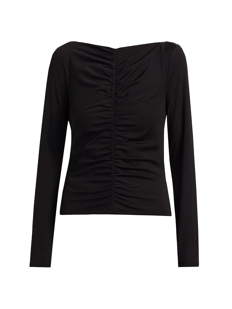 Womens Ruched Long-Sleeve Top Product Image