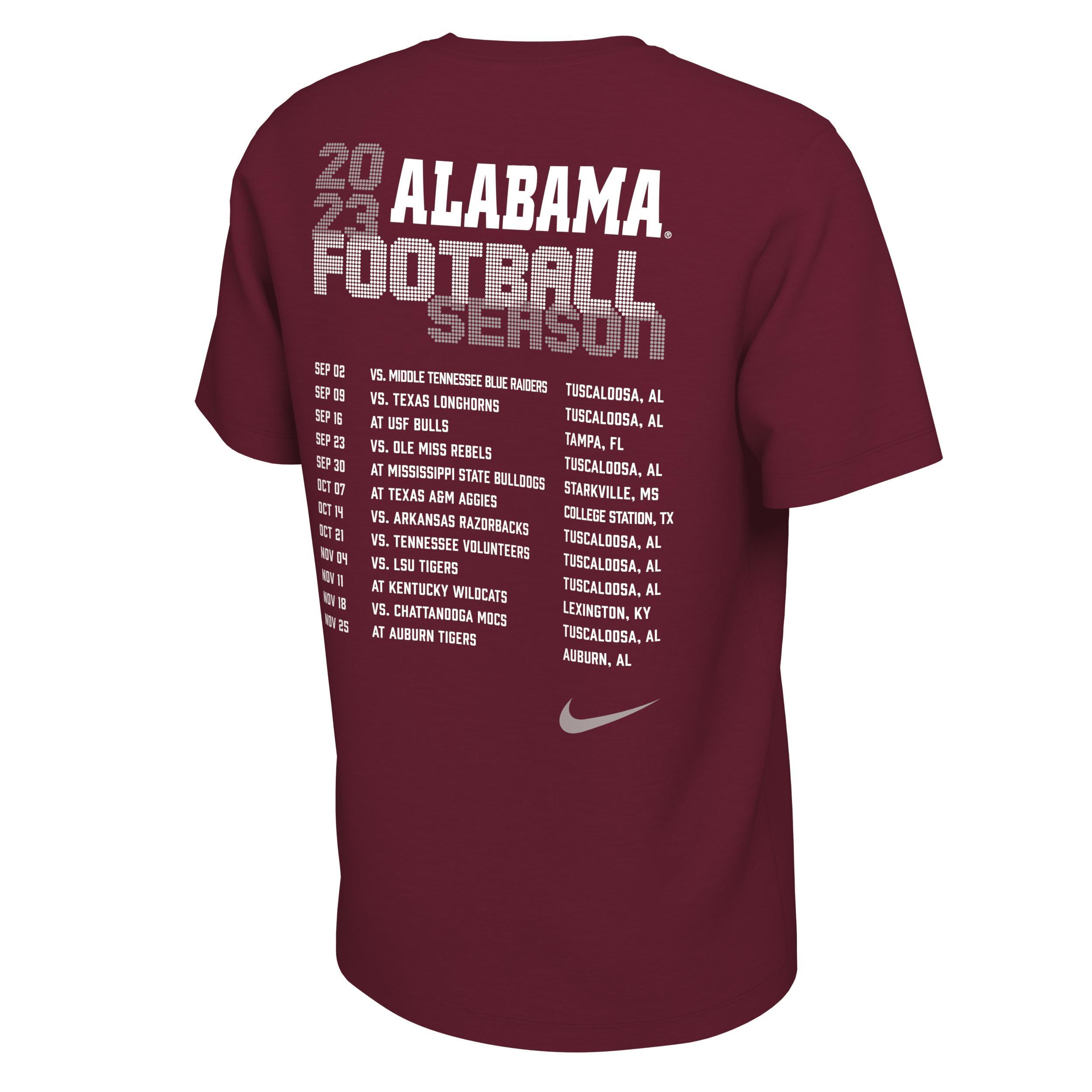 Alabama Schedule Men's Nike College T-Shirt Product Image