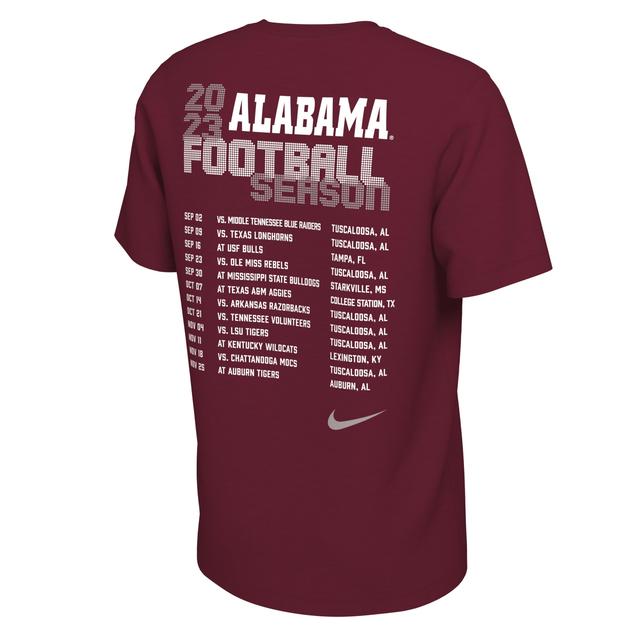 Alabama Schedule Nike Men's College T-Shirt Product Image