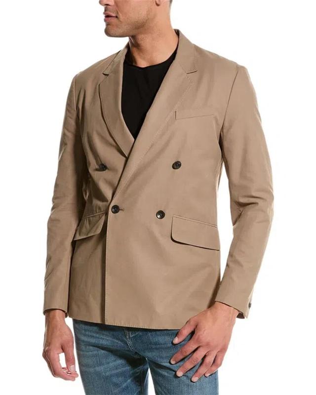 Shift Double-breasted Blazer In Brown Product Image