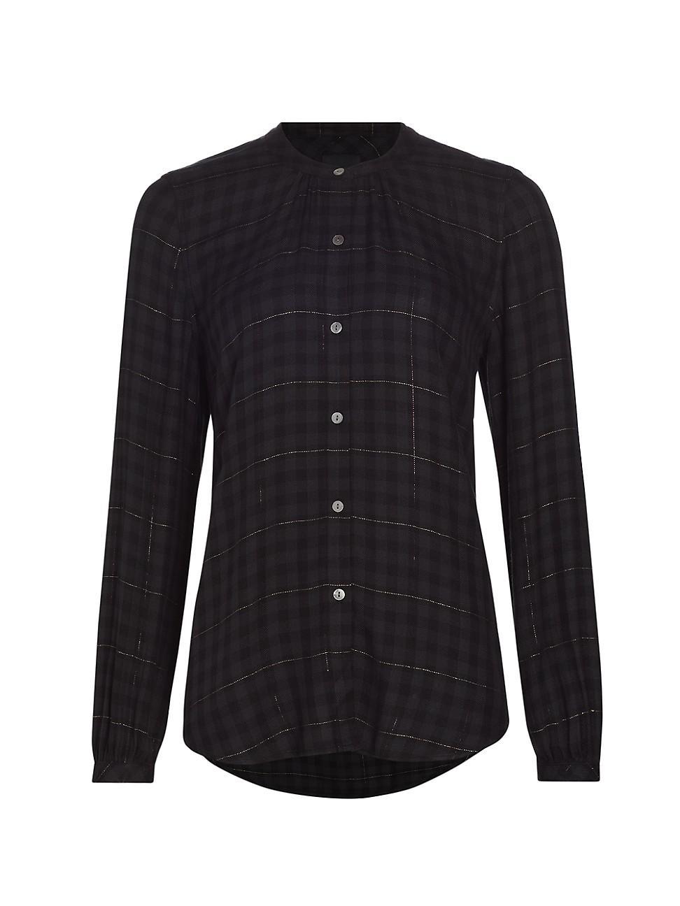 Eloise Plaid Button-Front Shirt Product Image