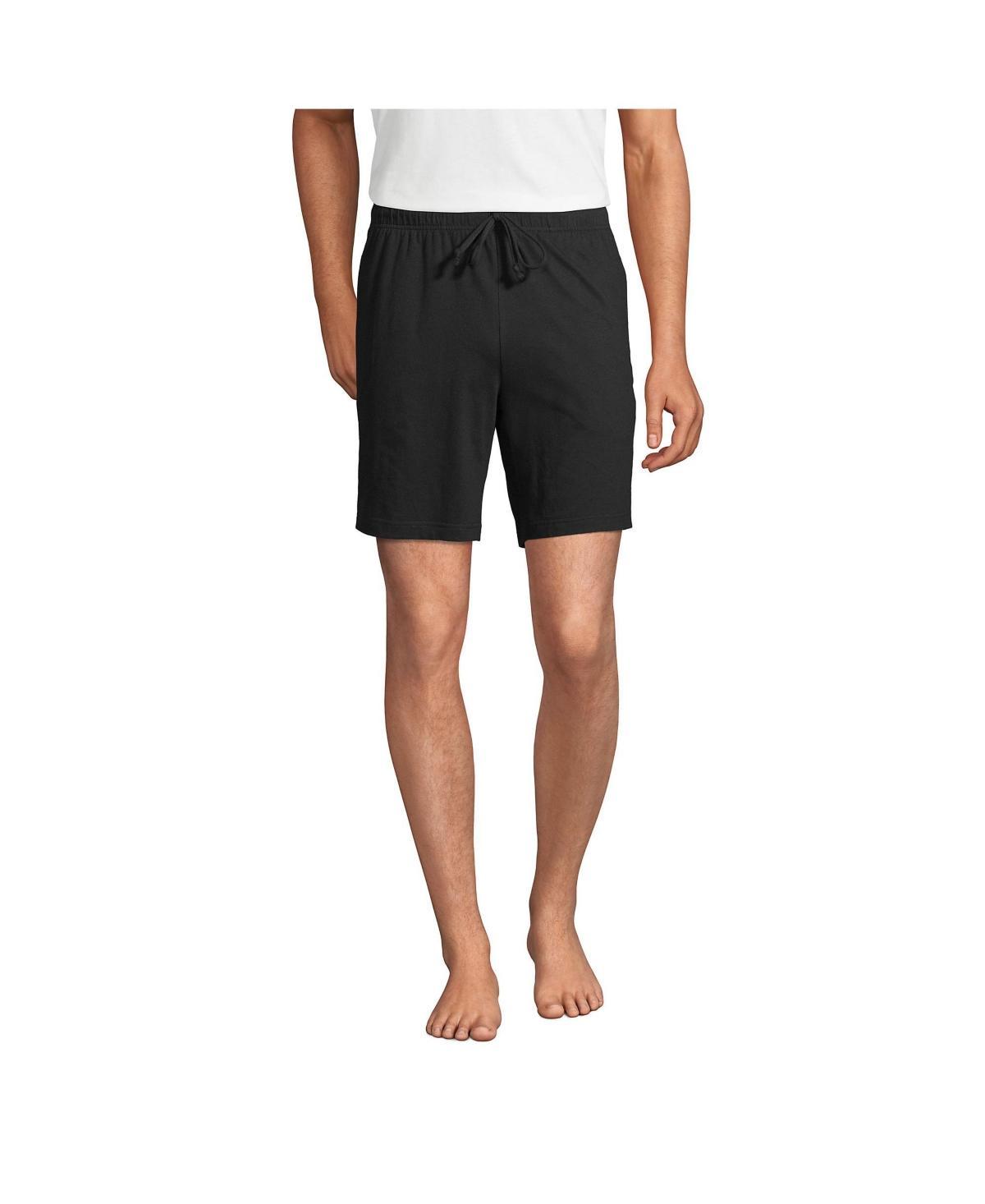 Big & Tall Lands End Knit Jersey Pajama Shorts, Mens Grey Product Image