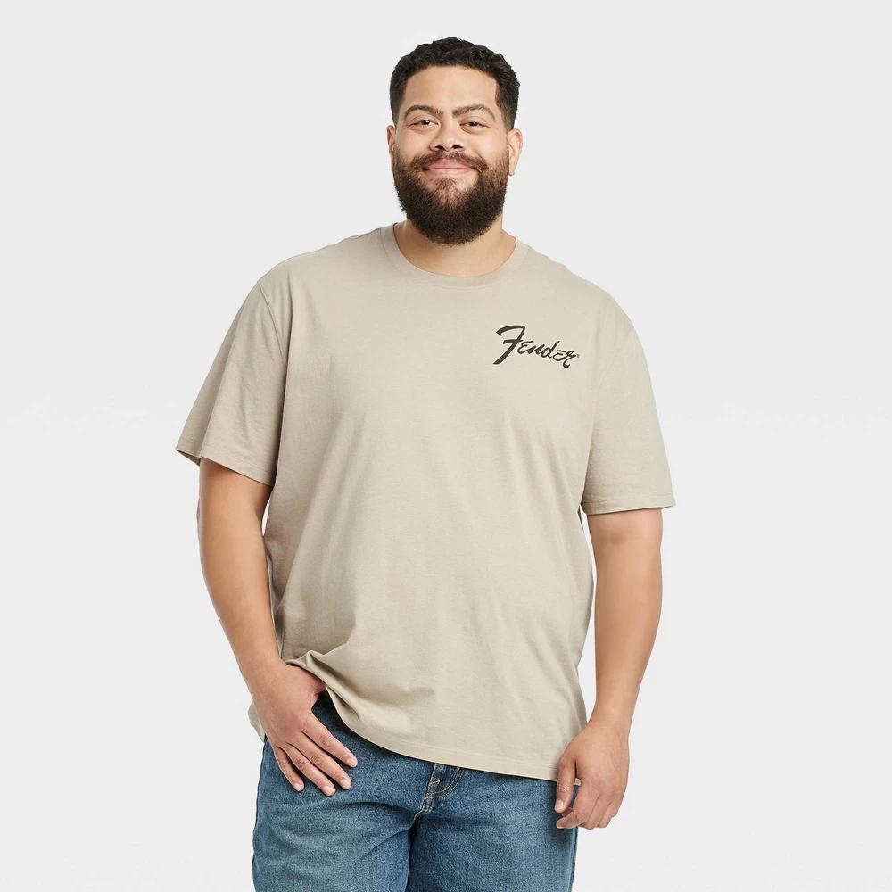 Mens Big & Tall Short Sleeve Crewneck Graphic T-Shirt - Goodfellow & Co Tan XXLT Product Image