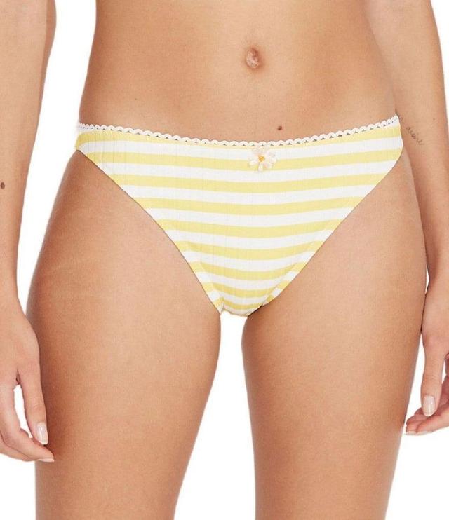 SOLID & STRIPED The Daphne Low Rise Striped Swim Bottom Product Image