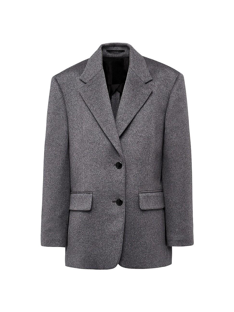 Womens Single-Breasted Cashmere Jacket Product Image