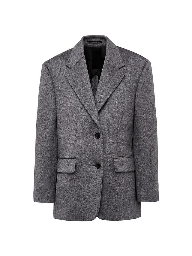 Womens Single-Breasted Cashmere Jacket Product Image