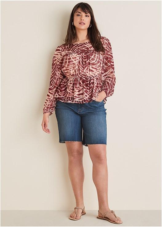 Brooke Denim Bermuda Shorts Product Image