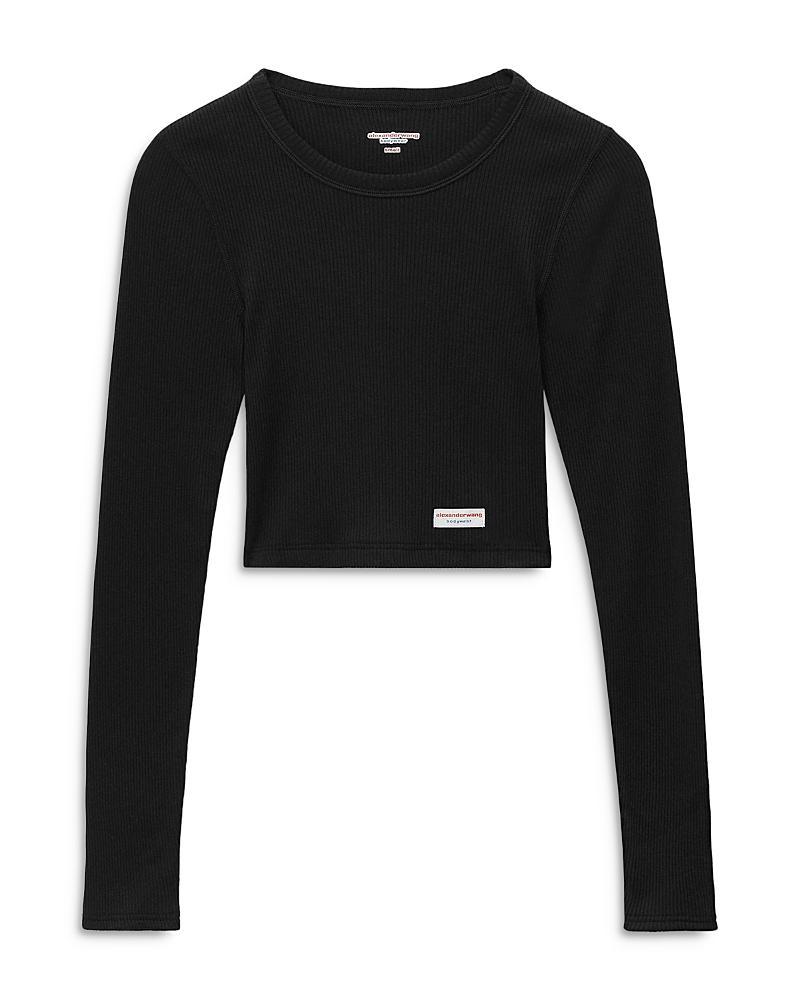 Alexander Wang Crewneck Long Sleeve Tee Black. (also in L, M, XS). Product Image