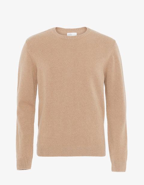 Classic Merino Wool Crew - Honey Beige Product Image