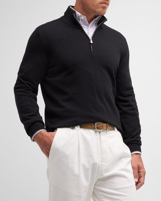 Mens Cashmere Quarter-Zip Sweater Product Image