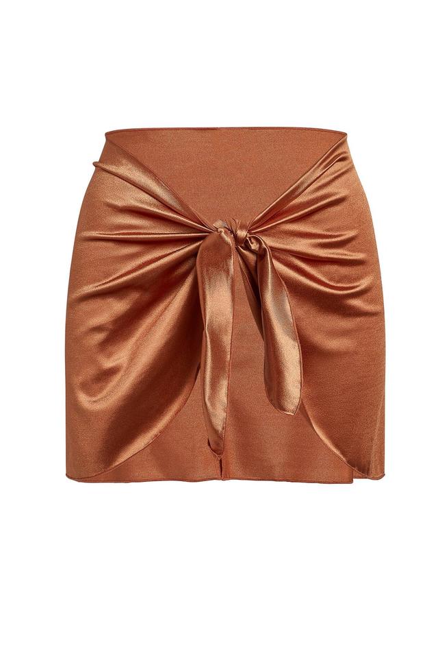 St. Barth's Skirt - Bronze Shiny Jersey Product Image