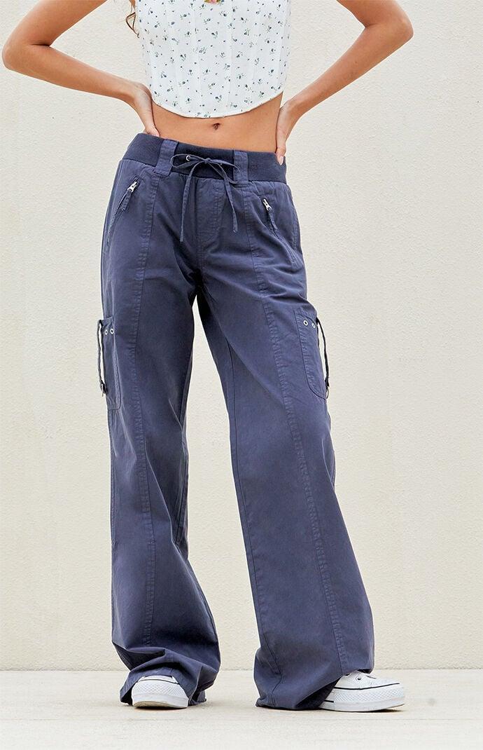 Women's Low Rise Baggy Flare Pants - Product Image