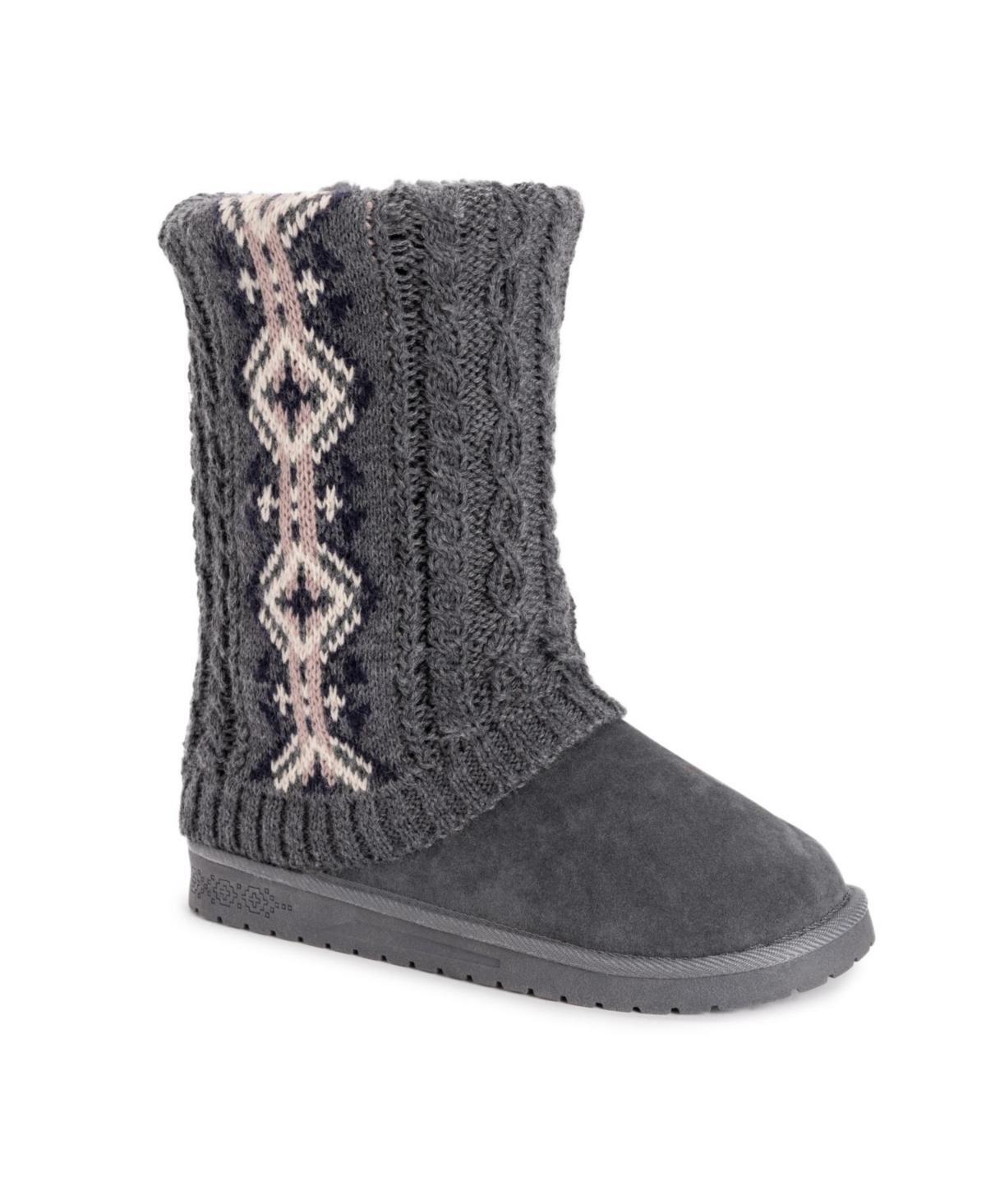 Essentials by MUK LUKS Cheryl Womens Winter Boots Beig/Green Product Image