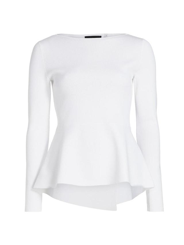 Womens The Margaret Boatneck Peplum Sweater Product Image