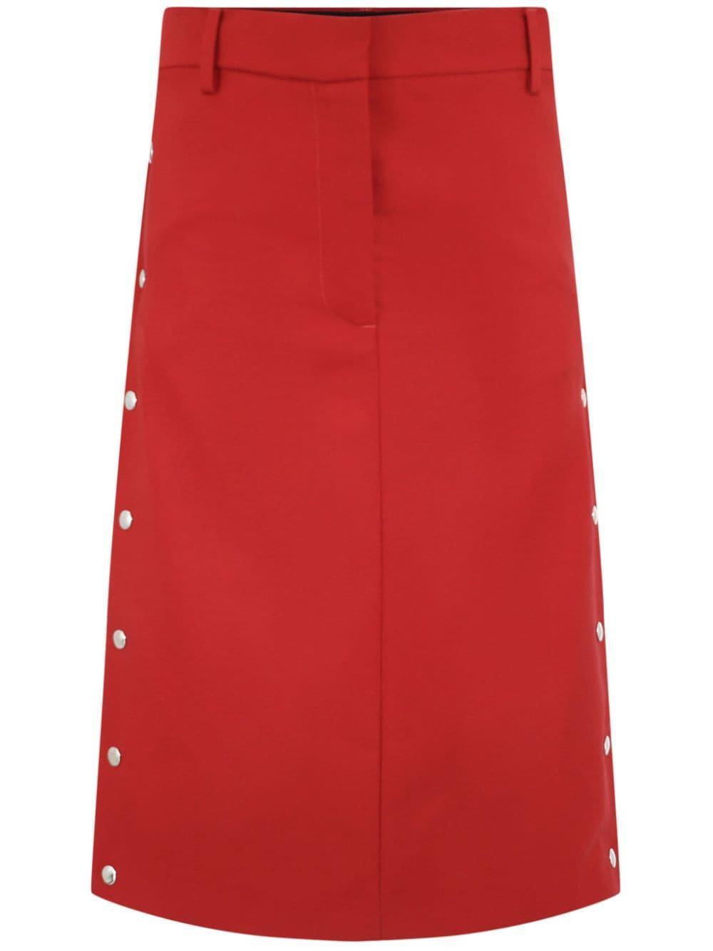 Stud-embellished Skirt In Red Product Image