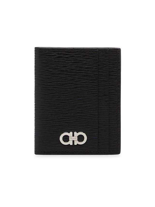 FERRAGAMO Revival Gancio Leather Card Case Product Image