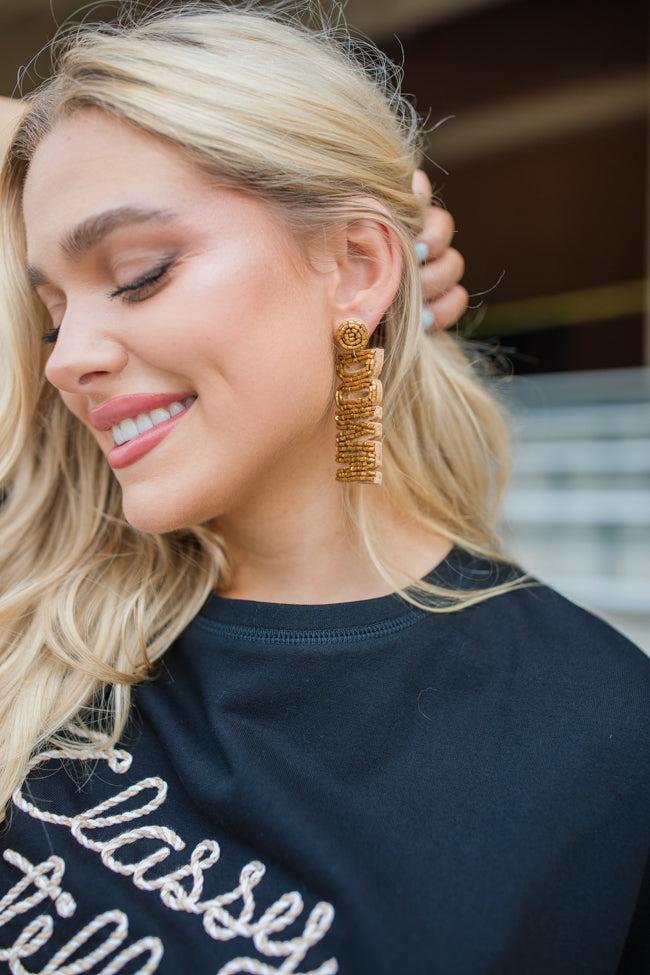 Gold Touch Down Earrings Product Image