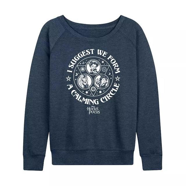 Disneys Hocus Pocus Womens Calming Circle Lightweight French Terry Sweatshirt Grey Indigo Product Image