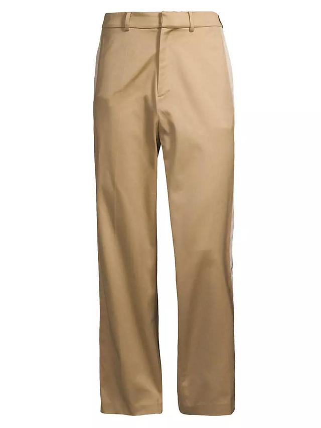 Cotton Flat-Front Suit Pants Product Image