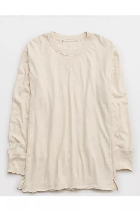 Aerie Cozy Long Sleeve Oversized Boyfriend T-Shirt Women's Product Image