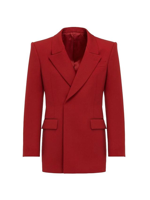 Mens Asymmetric Wool Blazer Product Image