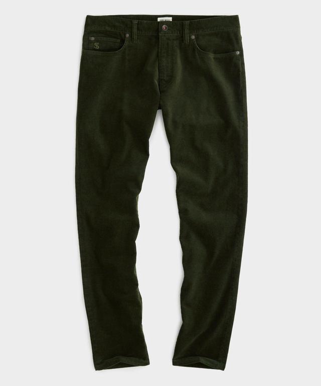 Slim Fit 5-Pocket Corduroy Pant in Olive Product Image