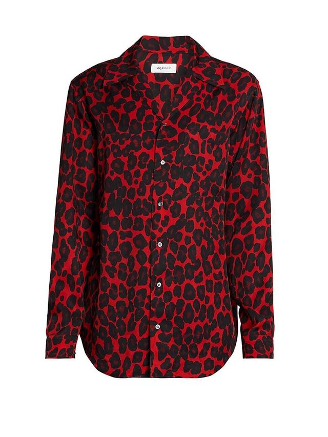 Mens Leopard Camp Shirt Product Image