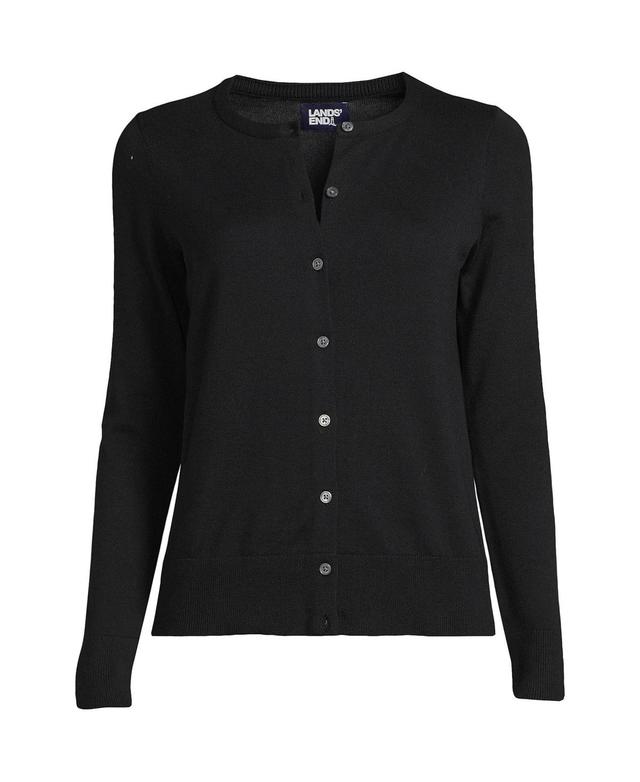 Womens Lands End Tall Fine Gauge Cotton Cardigan Sweater Product Image