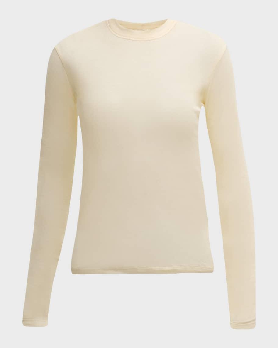 Long-Sleeve Rib Jersey T-Shirt Product Image