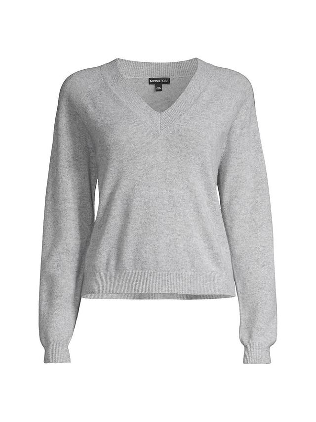 Womens V-Neck Cashmere Sweater Product Image