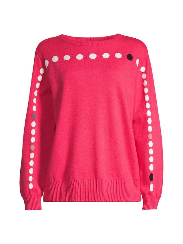 Womens Cool Down Dotted Cotton-Blend Sweater Product Image