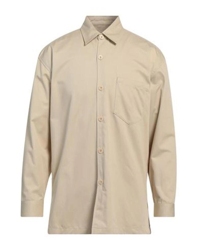 AMI ALEXANDRE MATTIUSSI Man Shirt Beige Size M Cotton Product Image