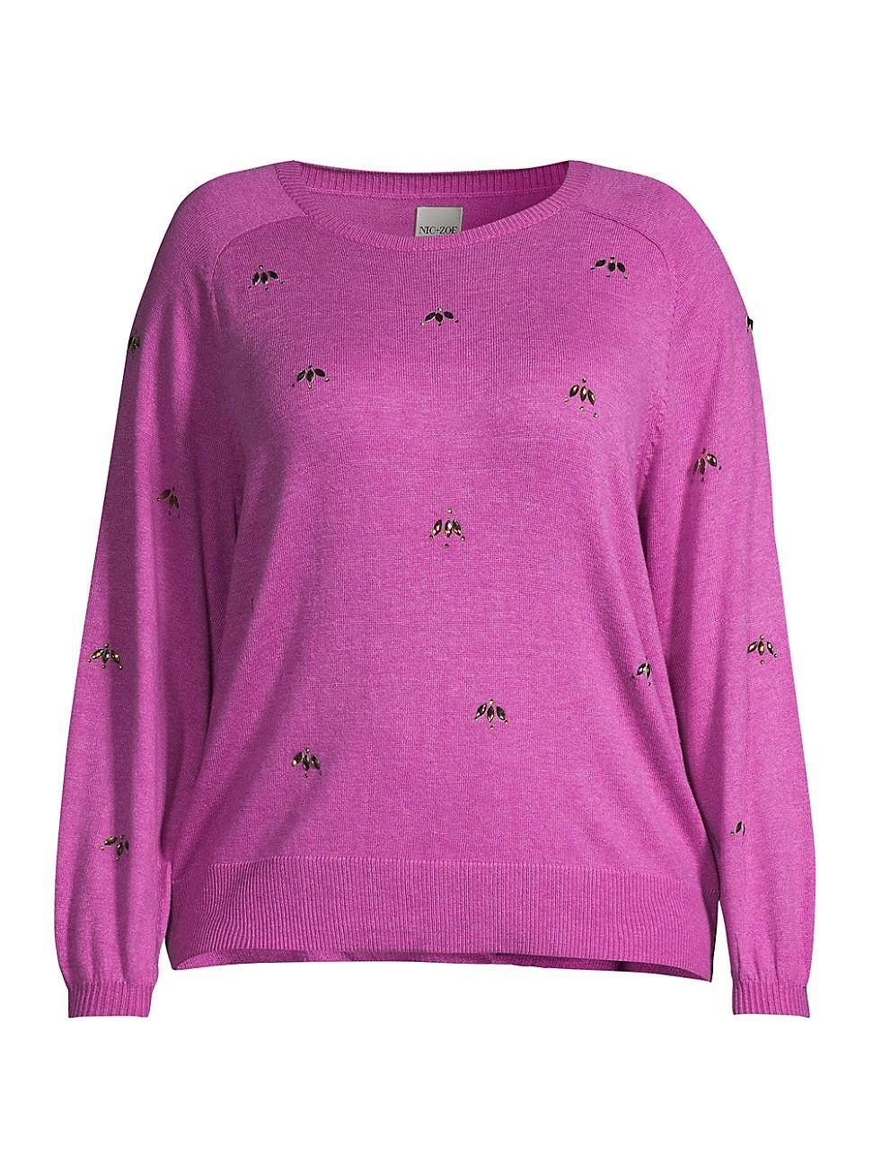 Womens Hidden Gems Cotton-Blend Crewneck Sweater product image