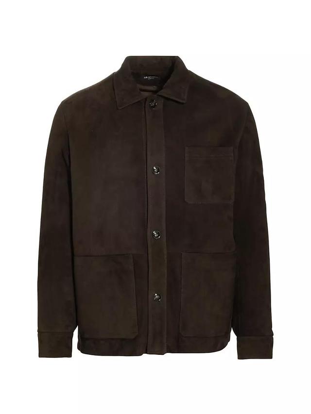 Suede Button-Front Jacket Product Image