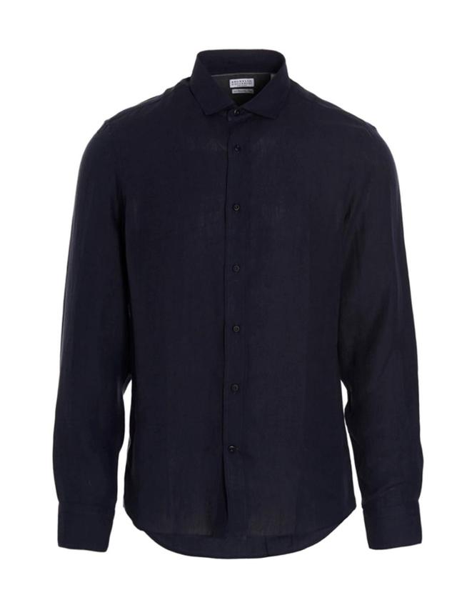 Hemp Shirt In Blue Product Image