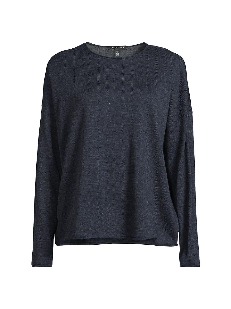 Womens Merino Wool Crewneck Sweater Product Image