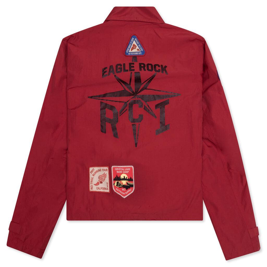 Patches Nylon Coaches Jacket - Red Male Product Image