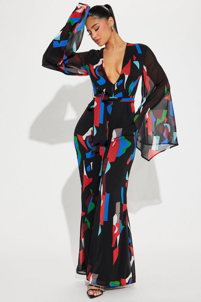 Let's Change It Up Jumpsuit - Black/combo Product Image