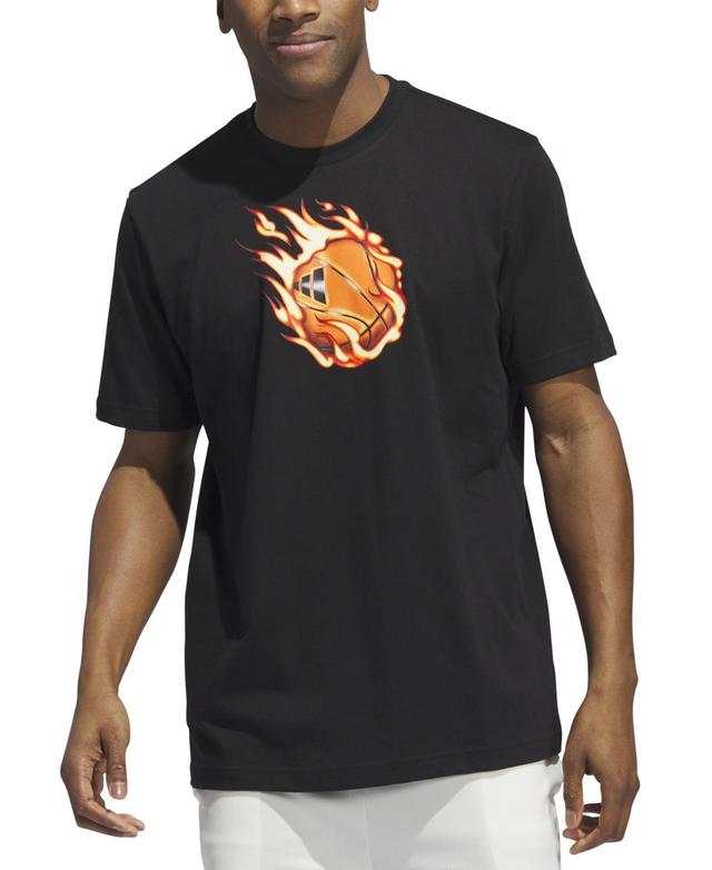 adidas Mens adidas On Fire Short Sleeve T-Shirt - Mens White/Multi Product Image