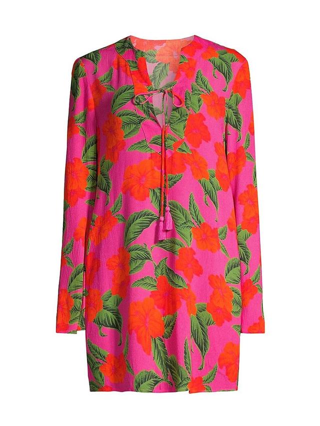 Womens Luana Floral Caftan Cover-Up Product Image