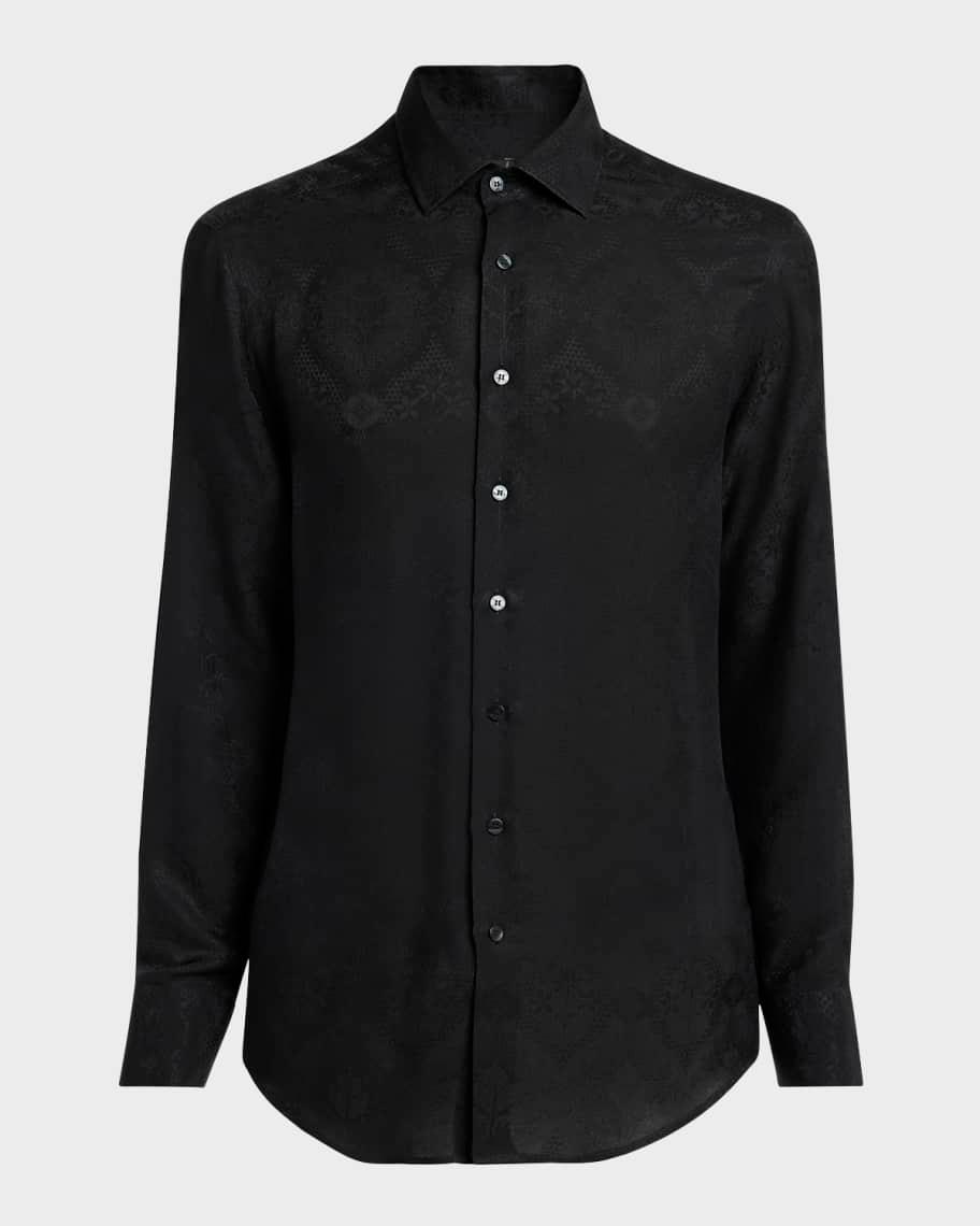 Mens Floral Silk Sport Shirt product image