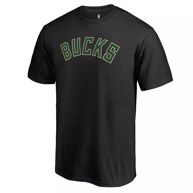 Mens Fanatics Branded Milwaukee Bucks Primary Wordmark T-Shirt Product Image