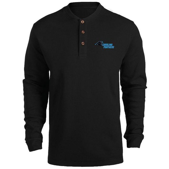 Mens Dunbrooke Carolina Panthers Logo Maverick Thermal Henley Long Sleeve T-Shirt Product Image