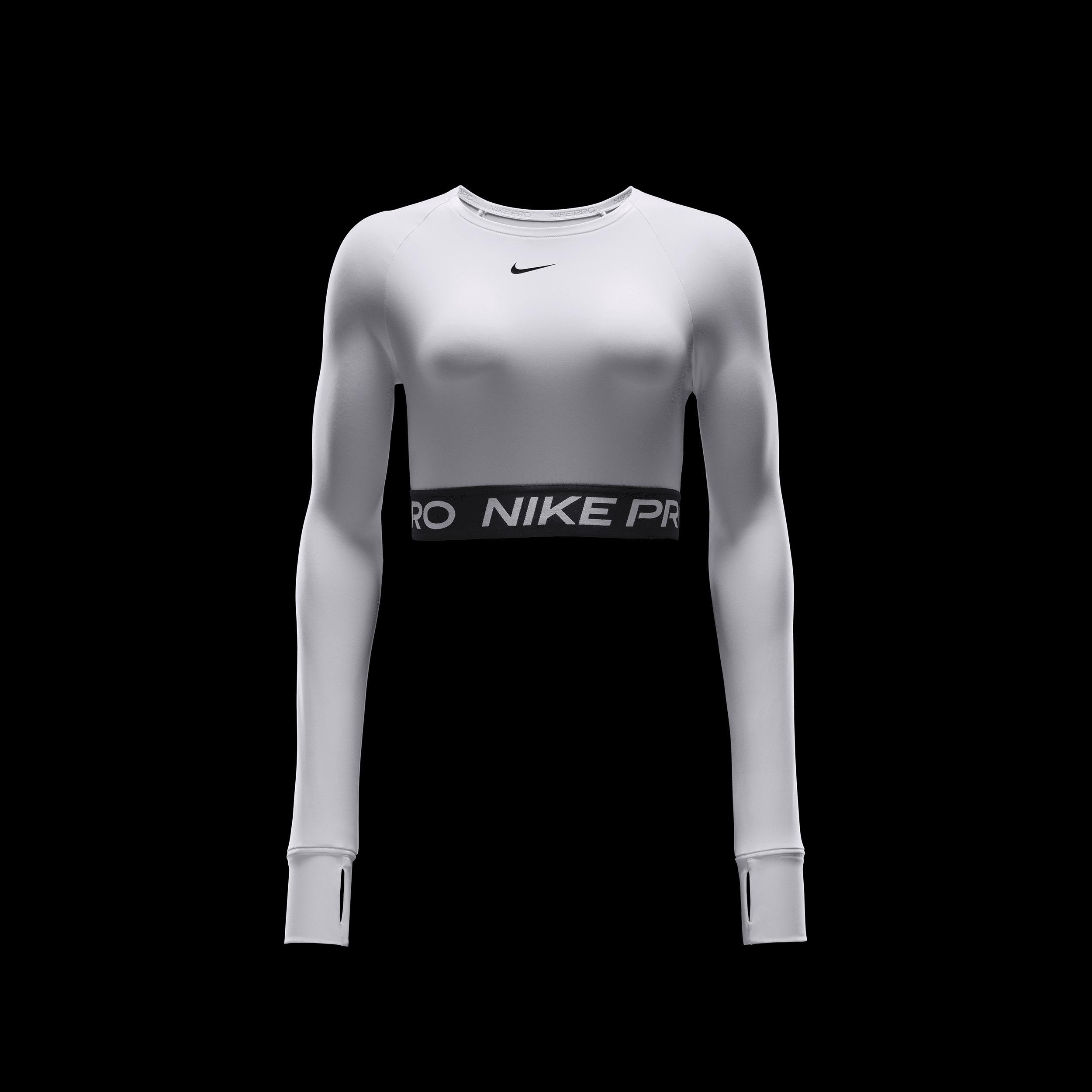 Women's Nike Pro Dri-FIT Cropped Long-Sleeve Top Product Image