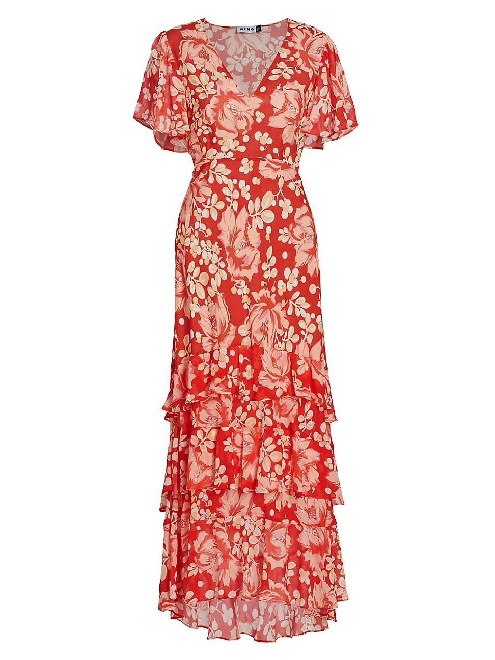 Womens Gilly Floral Ruffle Maxi Dress Product Image