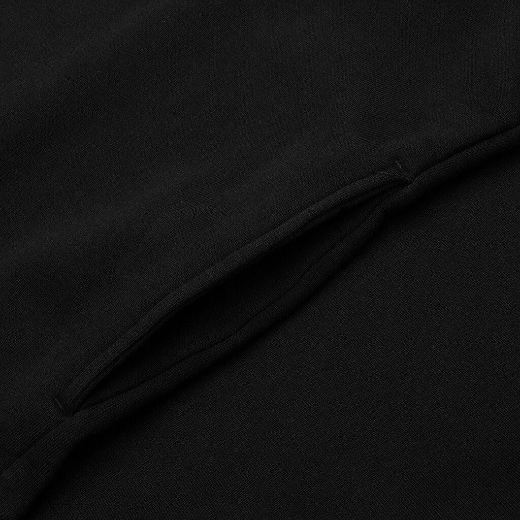 Logo Embroidery Hoodie - Black Male Product Image