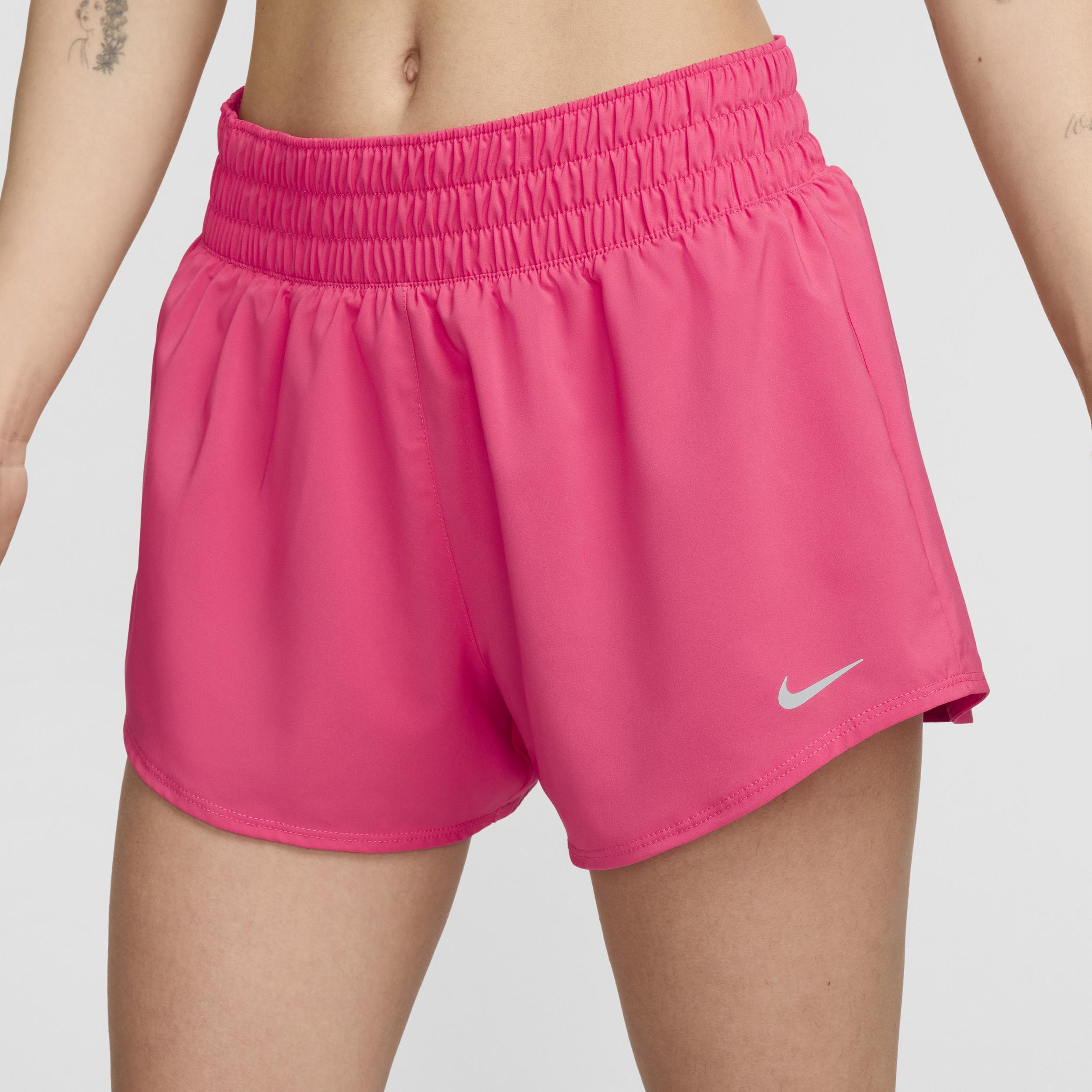 Nike Women's One Dri-FIT Mid-Rise 3" Brief-Lined Shorts Product Image