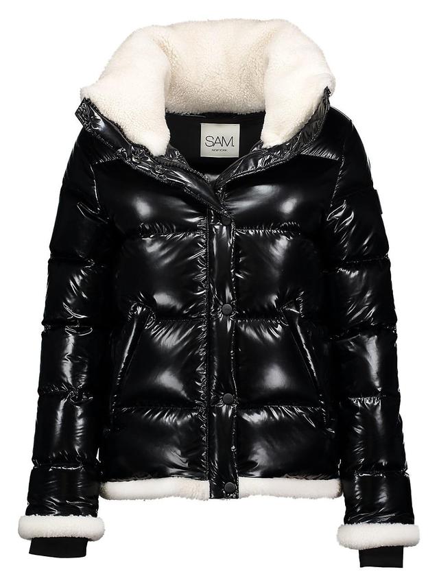 Womens Willa Shearling-Trimmed Down Puffer Jacket Product Image