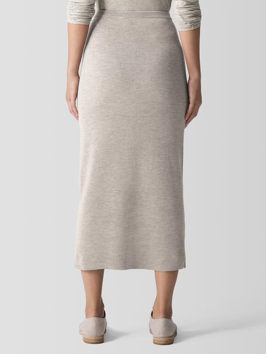 Merino Rib Pencil Skirt in Regenerative Wool Product Image