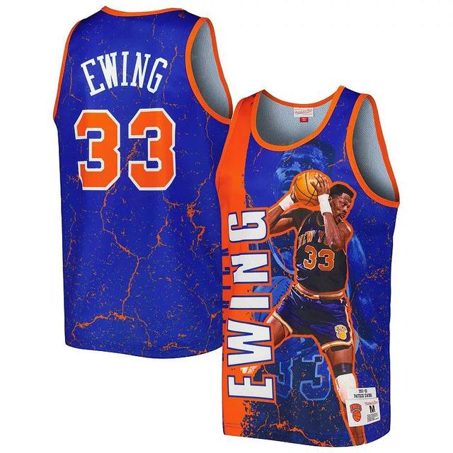 Mens Mitchell & Ness Patrick Ewing New York Knicks 1991-92 Hardwood Classics Player Burst Tank Top Product Image